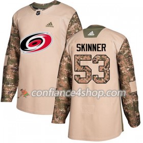 Adidas Maillot de Hockey Carolina Hurricanes Jeff Skinner 53 2017-2018 Camo Veterans Day Practice Authentic - Homme